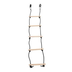 Rope Ladder 5ft 5 Steps 220lbs Bearing Wooden Kids Climbing Rope Ladder with