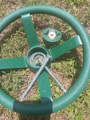Gorilla Playset Green Steering Wheel Kit With Hardware-Compatible With Anything