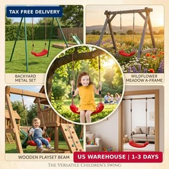 WUWEOT Tree Swing Seat, Outdoor Kids Swing Seat, 220 lbs Hanging Plastic Tree Se