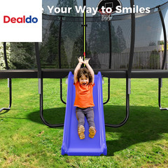 Plastic Trampoline Slide for 8-16FT, Heavy Duty Outdoor Slide for Trampoline, Sa
