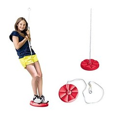 Red Heavy Duty Disc Tree Swing with Rope – DIY DIY Addition