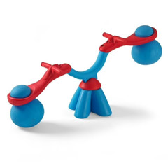 TP Toys Spiro Bouncer Kids Bounce Teeter Totter Rotating Toy Seesaw in Blue/Red