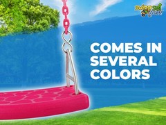 SWING SET STUFF INC. FLAT SEAT WITH 8.5 FT COATED CHAIN PINK fun outside 0311