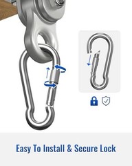 Heavy Duty Swing Hangers Hardware Included-Corrosion Resistant 2 Pack Silver