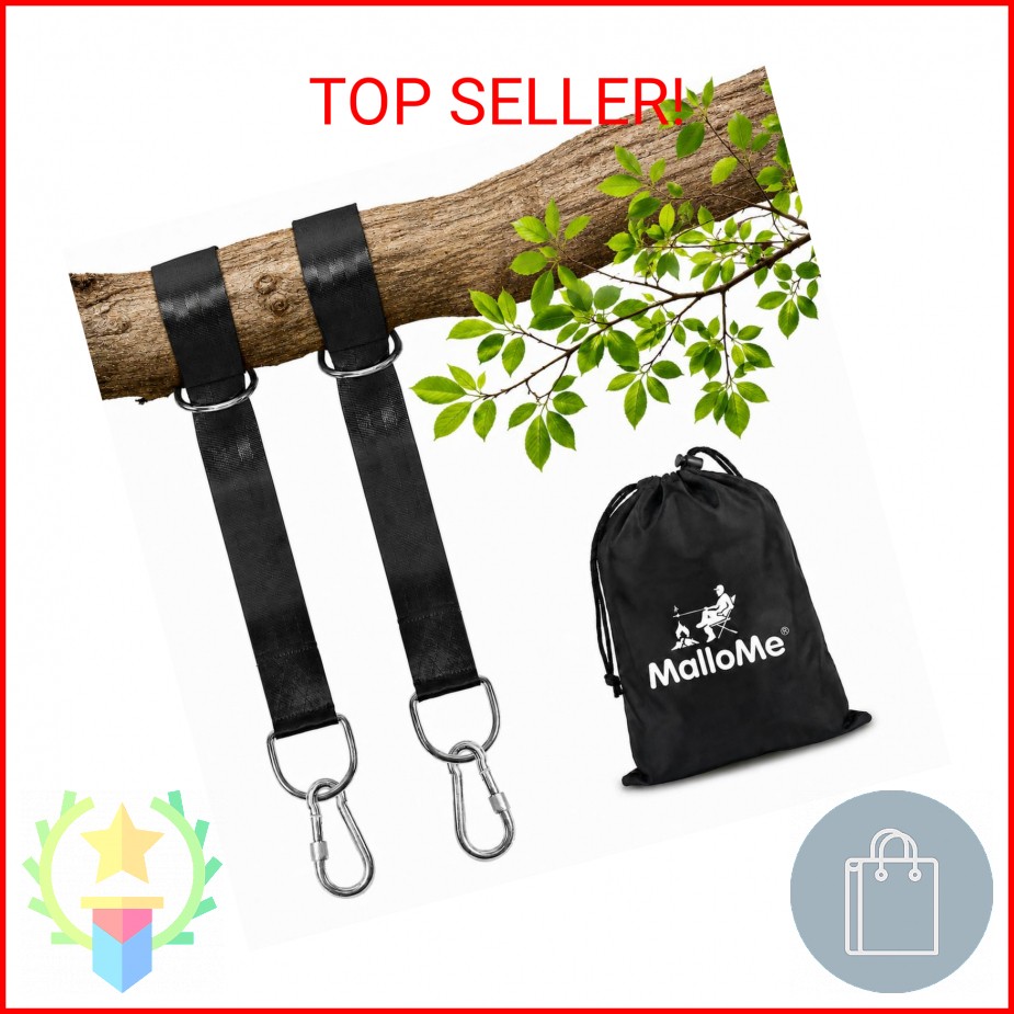 MalloMe Tree Swing Straps & Hammock Straps for Trees – Multi-Purpose Hanging Kit