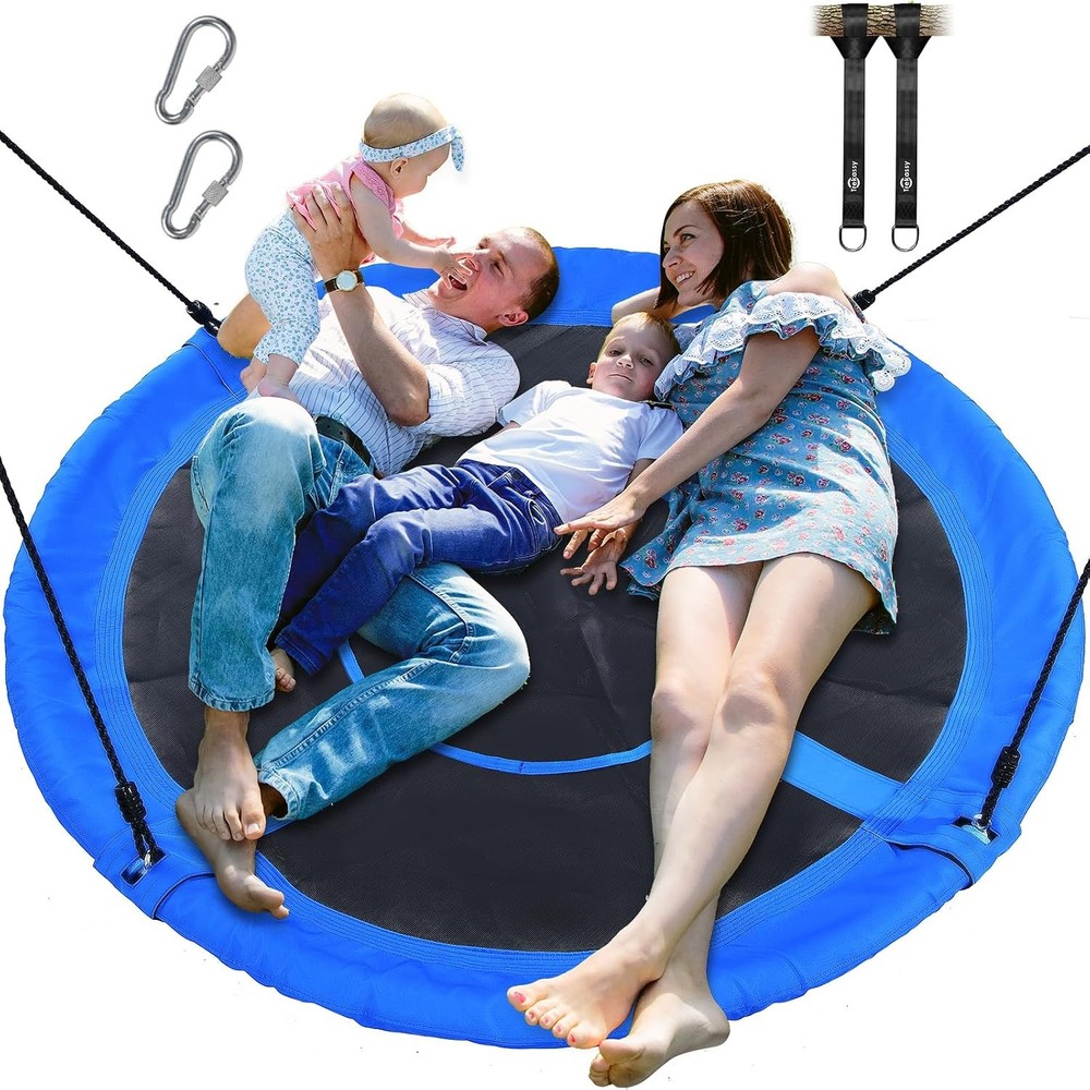 Trekassy 60″ Large Saucer Tree Swing for Kids Adults 900D Oxford Waterproof with