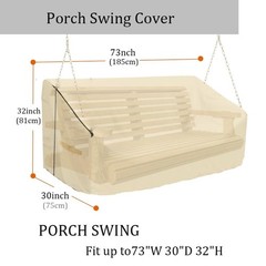 Porch Swing Cover 73 Inch Waterproof 600D Oxford Hanging Outdoor Swing Cover …