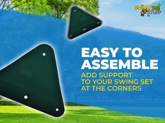 SWING SET STUFF INC. STEEL TRIANGLE BRACE LARGE (GREEN) attachment sturdy 0273