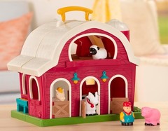 Big Red Barn Toddler Playset: Educational Animal Farm Toy for Ages 18M+