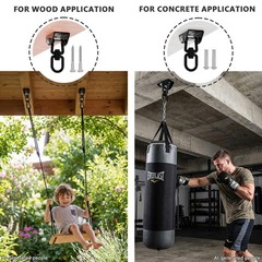 360°Rotating Hammock Hanging Kit, Heavy Duty 1200 lb Capacity Stainless Steel…