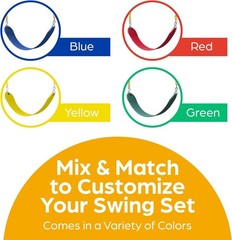 Yellow Plastic Swing Seat with Heavy Chains – Pre-assembled Swing Kit for Kids