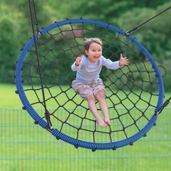 45″ 750lbs Spider Web Tree Swing for Kids & Adults, Outdoor Steel Frame Sauce…