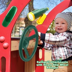 Playground Accessories Swingset Steering Wheel Plastic Telescope Telephone Sw…