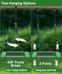 60″ Retangular Tree Swing for Kids & Adults, Adjustable Retangular 60″x 31″