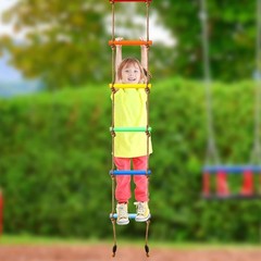 6.8ft Climbing Rope Ladder for Kids or Adult – Climbing Game for Swing Access…
