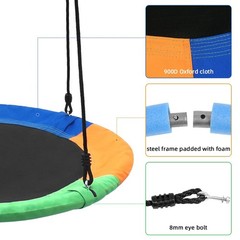 Saucer Tree Swing Seat for Kids 40 Inch Outdoor Round Tree Swing for Children…