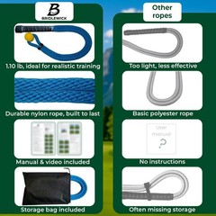 Golf Rope Swing Trainer – Weighted Rope with Ball, Improve Swing Speed, Tempo…