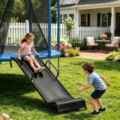 Universal Trampoline Slide 60″ *20″ Slide with 2 Iron Plasticized Handles Buffer