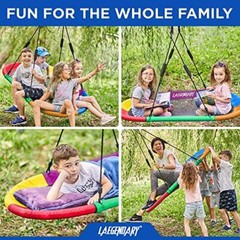 60 Inch Platform Tree Swing for Kids and Adults – Giant Flying Multicolored