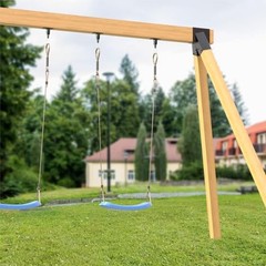 Heavy Duty Swing Sets Bracket Kit, Including 2 A-Frame + 4 Swing Hangers Black