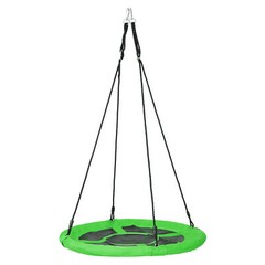 800lb 40″ Round Saucer Tree Swing Seat Waterproof W/Hanging Rope for Kids Green