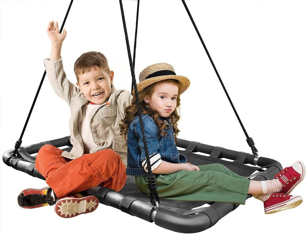 Sorbus Outdoor Platform Swing for Kids Mat Swing for Tree, Swing Set, Playground