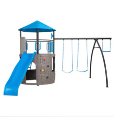 Lifetime 91208 Adventure Tower Playset Kids Outdoor Playground Slide Swingset