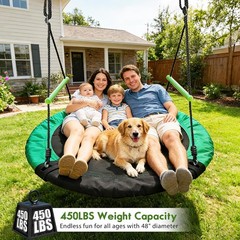 4FT Diameter Saucer Swing/Tree Swing 1 Inch Diameter&1MM Thick Sturdy Steel