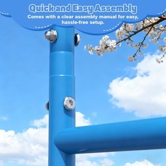 HOWMOW Monkey Bars for Backyard with Tumble Bars Stand Alone Climbing Frame Kid