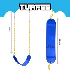 2 Pack Swing for Outdoor Swing Set, Swing Seat Replacement Kit with 66″ Heavy…
