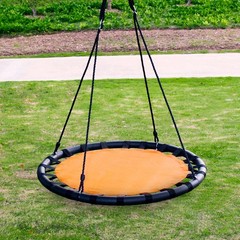 40″ Tree Net Web Saucer Round Swing, 600 lbs Weight Limit, Orange & Black