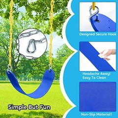 2Pack Swing for Outdoor Swing Set, Swing Seat with 66″ Heavy Duty Chains, 4 Snap