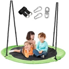 43 inch Saucer Tree Swing for Kids,Flying Round Swing Heavy Duty, Green