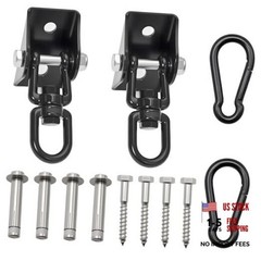 Heavy Duty Swing Hangers,1200 lb Hammock Hanging kit,360°Rotating Swing