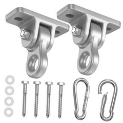 Heavy Duty Swing Hangers Hardware Included-Corrosion Resistant 2 Pack Silver