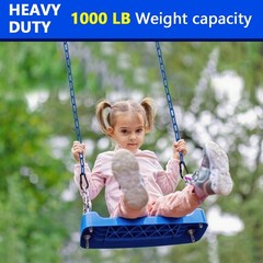 2 Swing Chains Heavy Duty (63″) Fully Plastic Coated with 4 Free Quick Links …