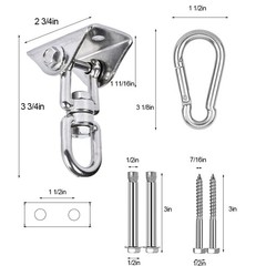 360° Swivel Swing Hangers for 1200lb Heavy Duty in 304 Stainless Steel, Swing…