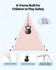 VEVOR Toddler Swing and Jumper 2 in 1 Swing Set and Bouncer A-Frame Stand Black