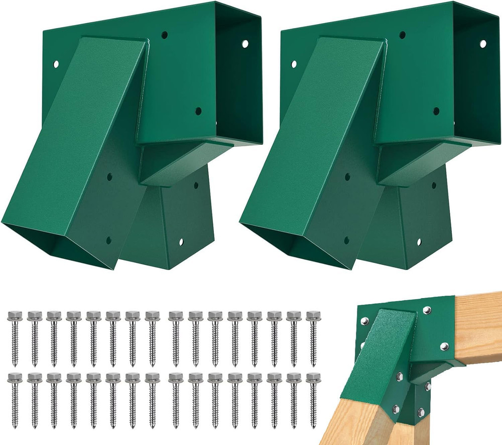 A-Frame 2 Swing Set Brackets, Heavy Duty Steel Swing Set Hardware with Mounting
