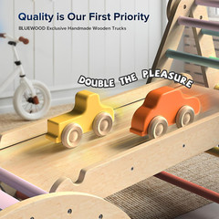 Pikler Triangle Set 7In1 Foldable Baby Climbing Toys Wooden Montessori Climbing