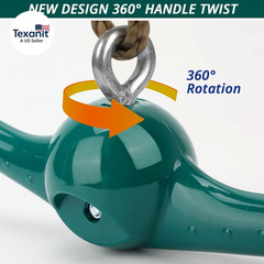 Swing Spins Set: 360° Handle Twist-Spin Flips Toy – Slackline Attachments Activa