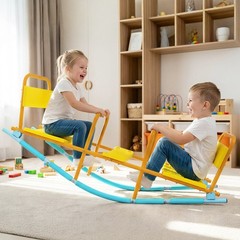 Qaba 2 in 1 Teeter Totter Seesaw for Kids Age 3-8 for Indoor Outdoor