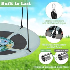 40″ Saucer Tree Swing with Adjustable Hanging Ropes Necessary Hardware for Kids