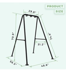 G Taleco Gear Foldable Swing Stand For Kids, Toddler Swing Set BLACK