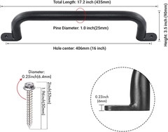 17 Inch Black Playground Accessories Safety Handles Set of 2 – Outdoor Steel Pla