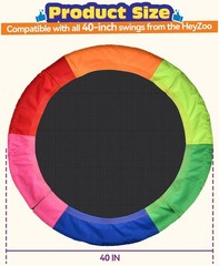 Tree Swing Replacement Cover 40 Inch Saucer Swing Replacement Fabric W/ Tools