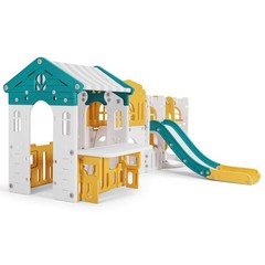 10in1 Toddler Slide Swing Playset Climber w/Playhouse Playground Indoor Outdoor