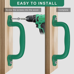 Green Playground Safety Handles, Non-Slip Plastic Kids Grab Handles, Durable Ind