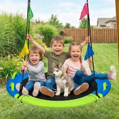 43 Inch Tree Swing, 900lbs Weight Capacity Saucer Swing Sets for Kids & Adult…