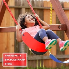 Swing Seat, 66″ Heavy Duty Coated Iron Chain Sensory Swing, Therapy Swing Red